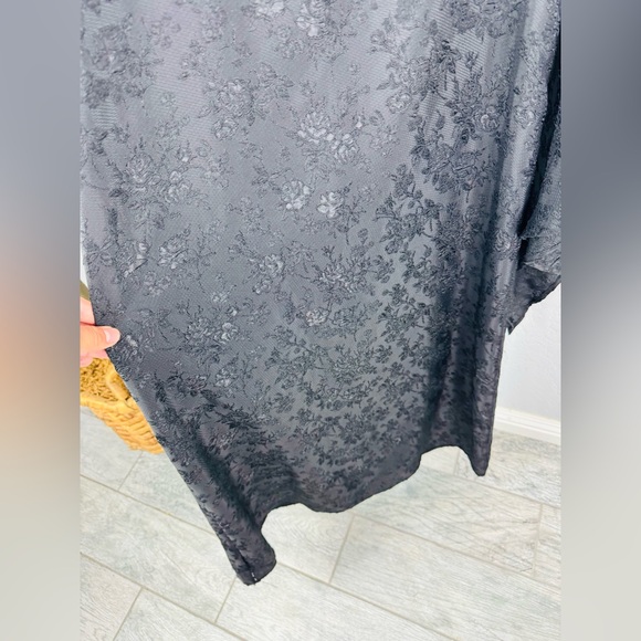 Eternal Love Vintage Y2K Black Velvet Trim Jacquard Goth Dress - Picture 5 of 9